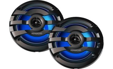 Kenwood 6-1/2″ 2-way marine speakers with built-in LED lights (Black)